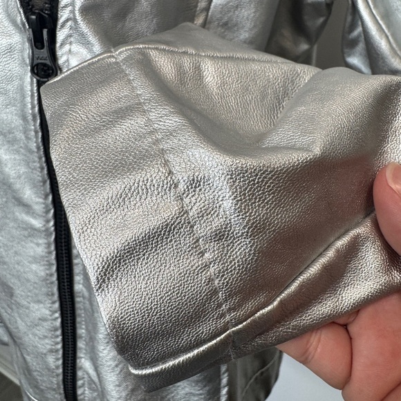 Mr. Max Perfecto Moto Jacket Silver - Picture 9 of 11